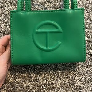 Small Telfar crossbody bag - greenscreen color